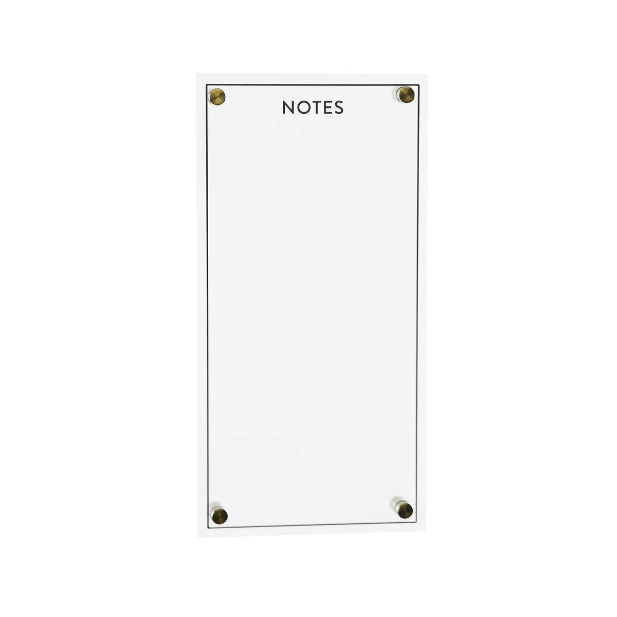 Acrylic Note Board 13"H – White – Modern Minimalist Wall Organizer By Melrose