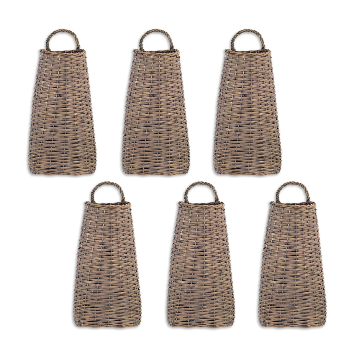 Decorative Willow Wall Basket Set Rustic Hanging Woven Design – 7" by Melrose