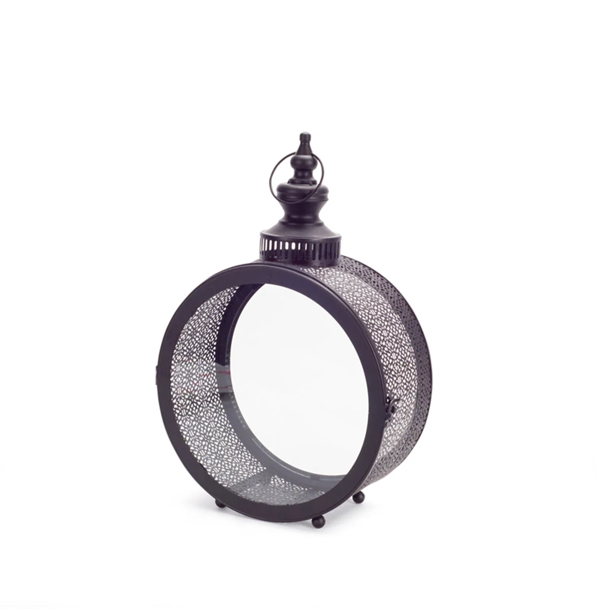 Metal and Glass Lantern – 17.5 Inch Decorative Accent for Home Decor by Melrose