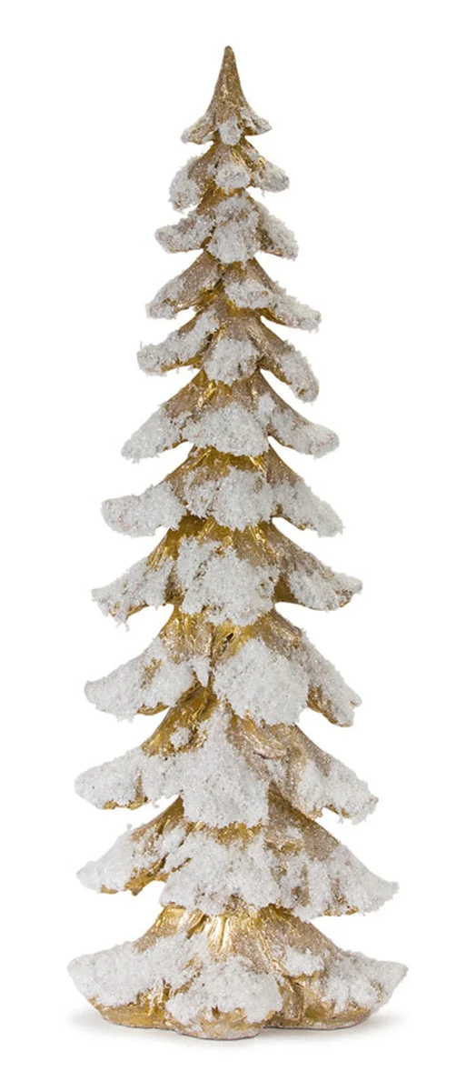 Shimmering Gold Flocked Pine Tree – 26" Holiday Decor by Melrose