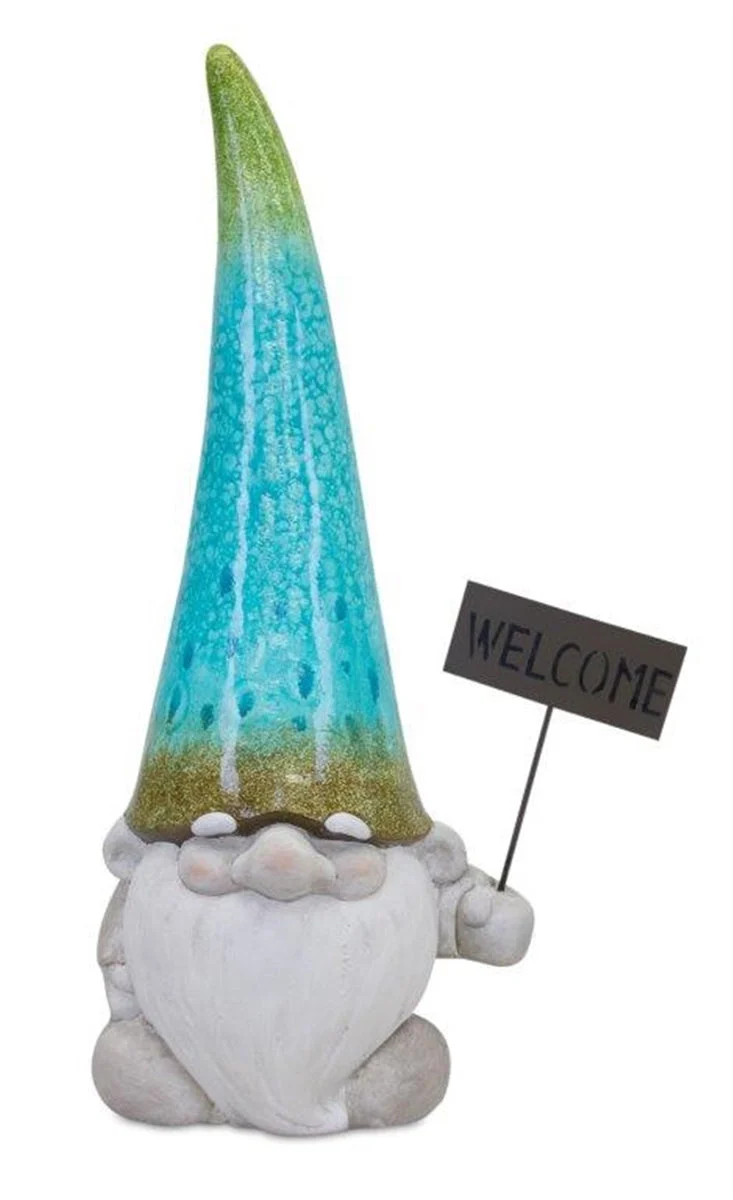Magnesium Garden Gnome 24 Inch Height Decorative Outdoor Statue By Melrose