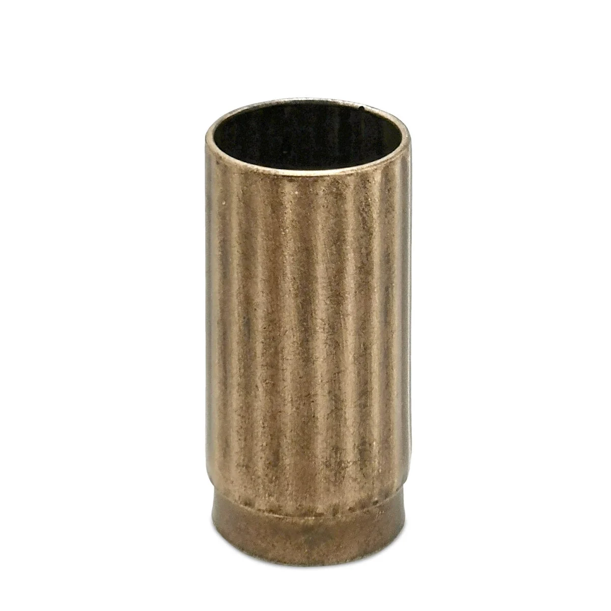 Ribbed Copper Cylinder Vase Set – 9.25"H & 11"H Iron Decorative Floral Display by Melrose (Set of 2)