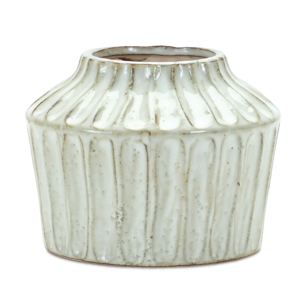 Decorative Vase – Terra Cotta Clay – 5.75"H Rustic Indoor Outdoor By Melrose