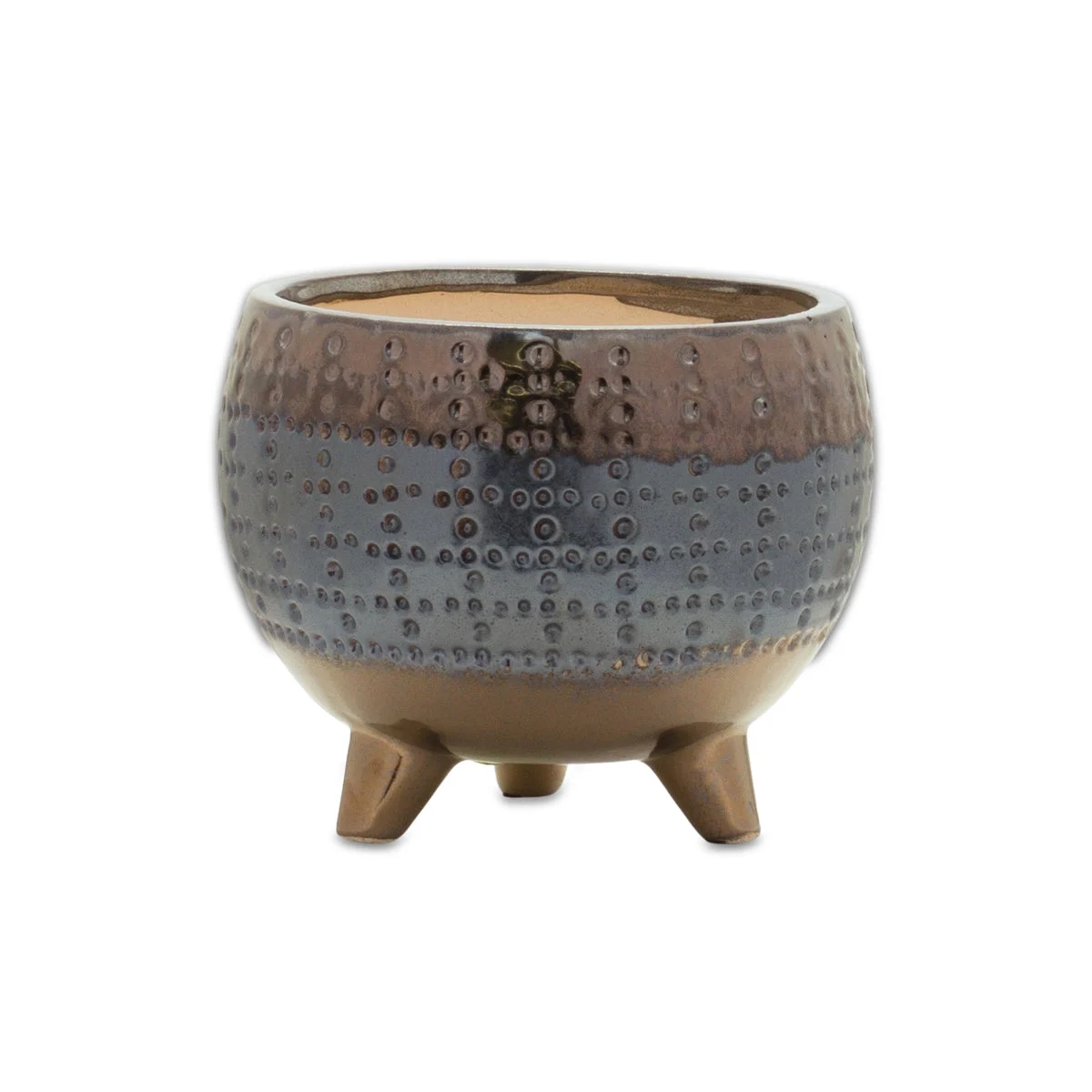 Terra Cotta Planter – Dotted Clay Design – 5.25"H Footed Style By Melrose