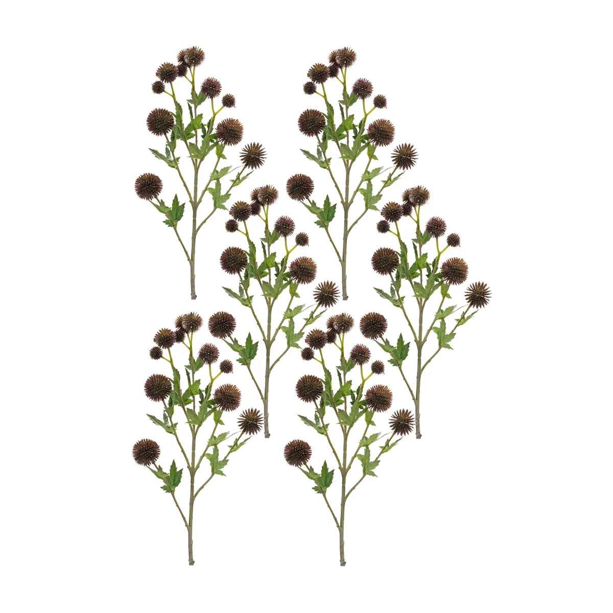 Faux Brown Allium Spray Set of 6 26 inch Height Plastic and Polyester Stems for Displays By Melrose