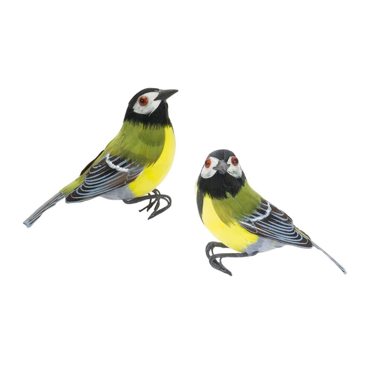 Natural bird decor set of 12 foam feather design with 3.5 inch height for home styling By Melrose