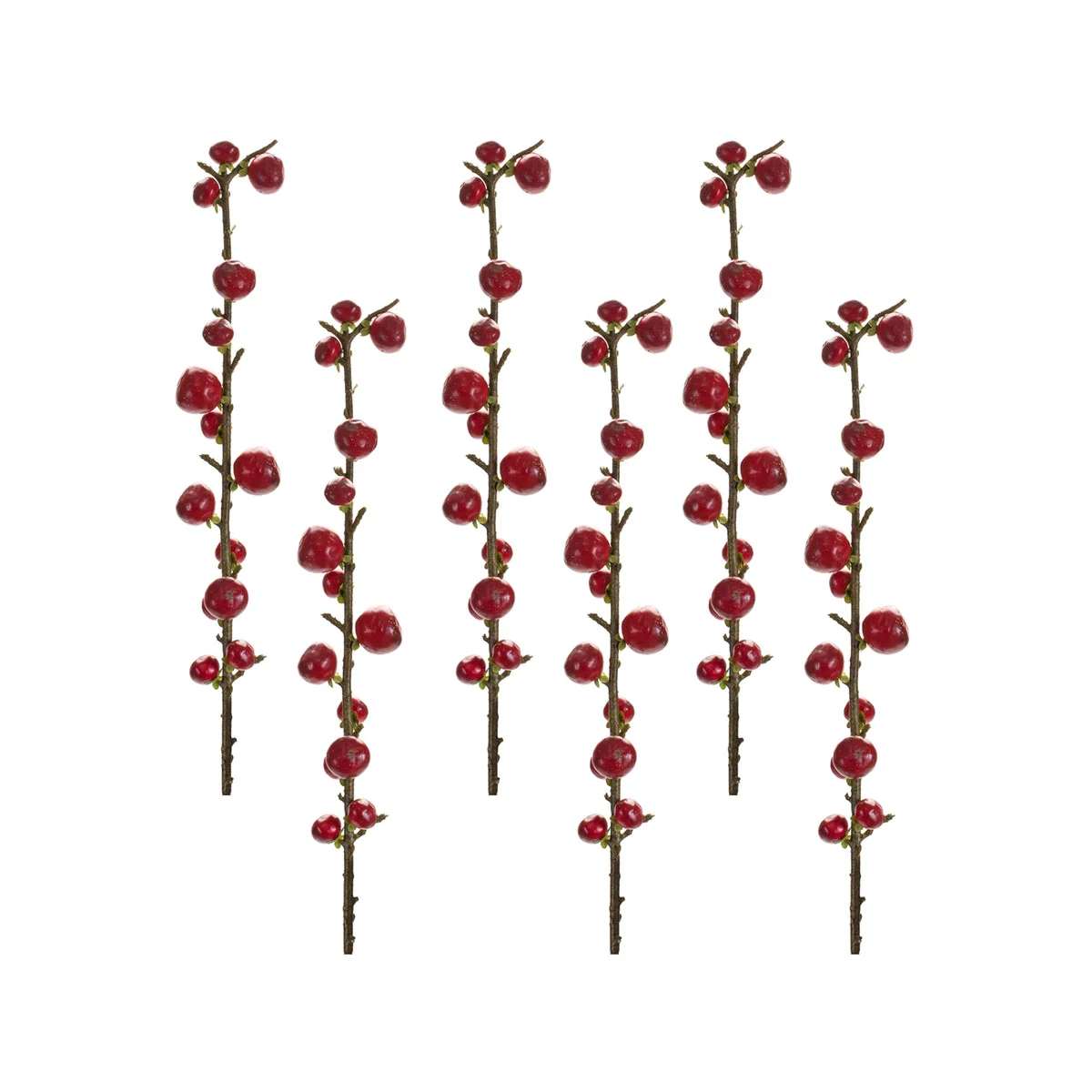 Berry Spray Set Of 6 Foam And Plastic Design With 33.25 Inch Height For Seasonal Decor By Melrose
