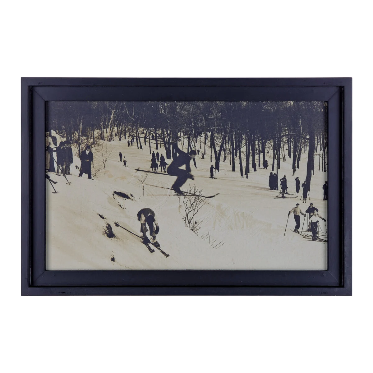 Christmas Nordic Skier Wall Art Vintage Look 18" – MDF/Paper by Melrose