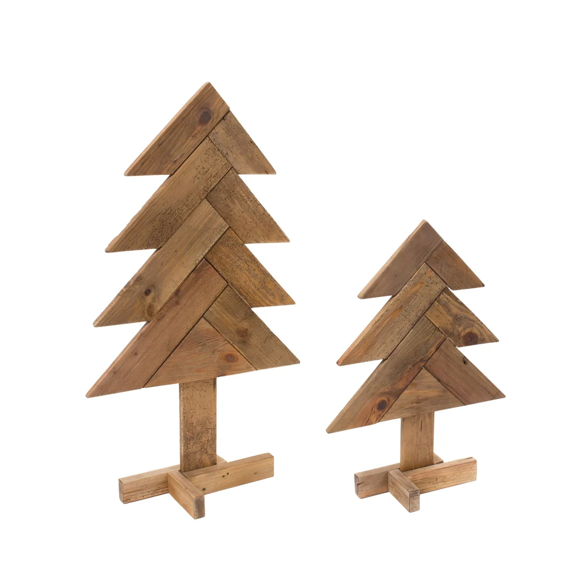 Pine Wood Christmas Trees – Extra Tall Set of 2 by Melrose