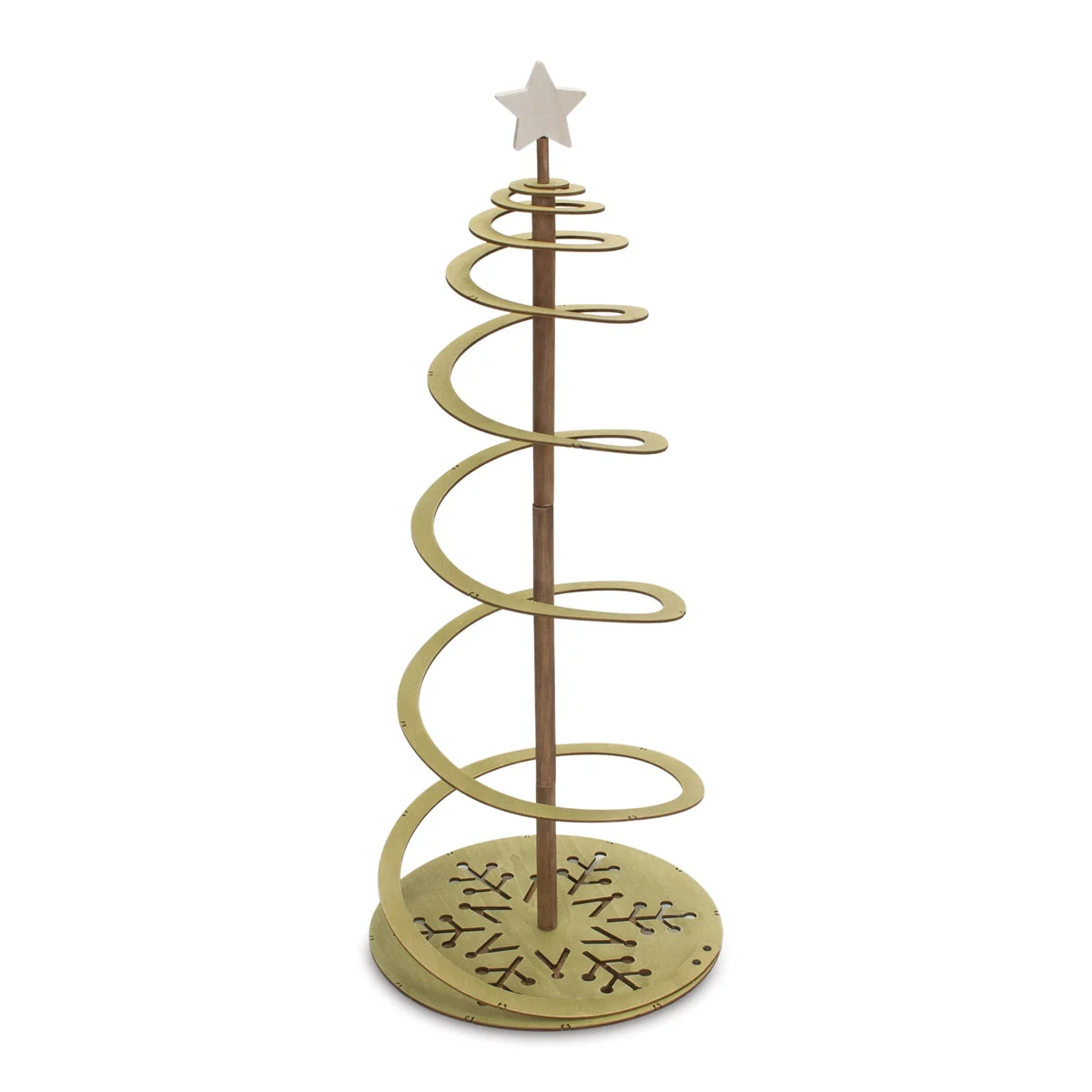 Spiral Wood Pine Tree, 38.5" Christmas Tabletop Decor by Melrose
