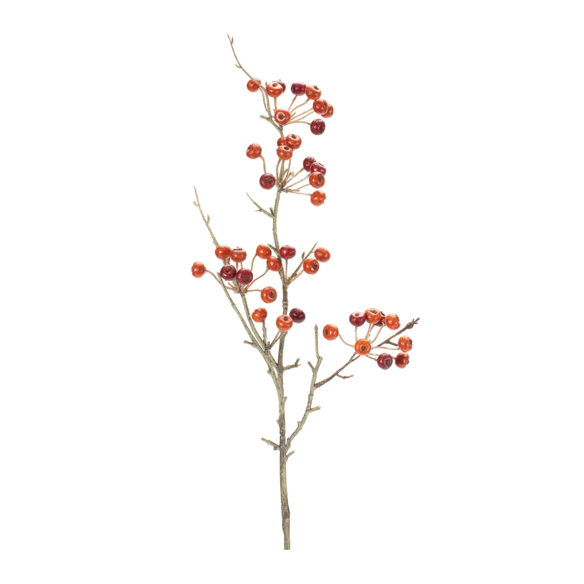 Berry Pod Spray (Set Of 6) Red and Orange Fall Floral Stems for Seasonal Arrangements by Melrose