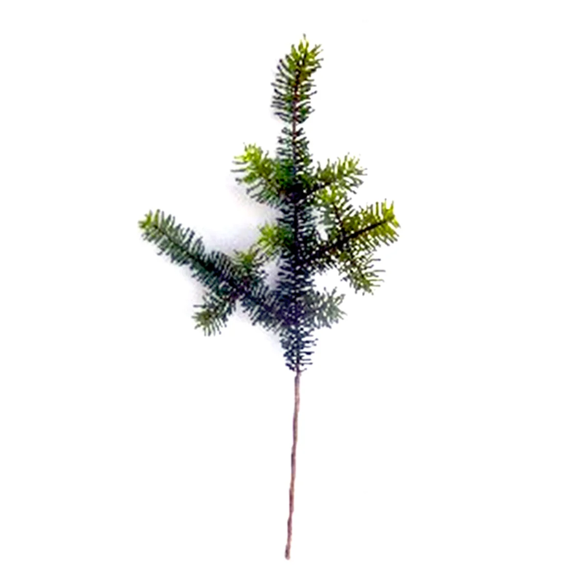 Christmas Pine Spray (Set Of 6)Green and Brown Plastic Pinecone Stems for Holiday Decor by Melrose