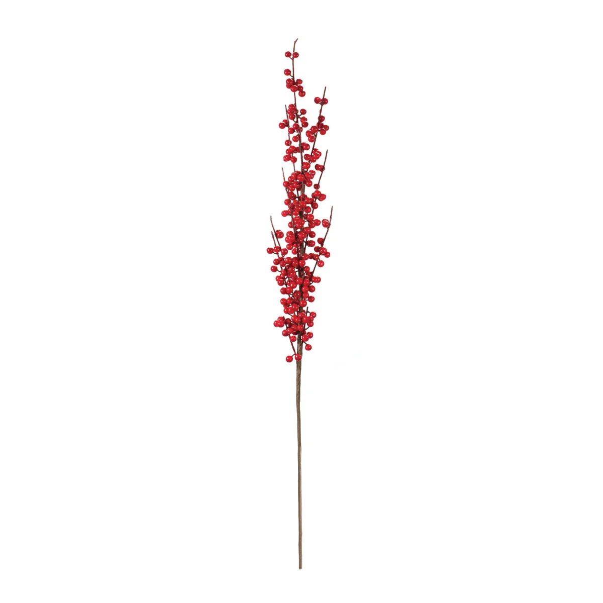 Christmas Ilex Berry Stem (Set Of 2) 36 Inch Height Red Foam and Plastic Holiday Stems for Decor by Melrose