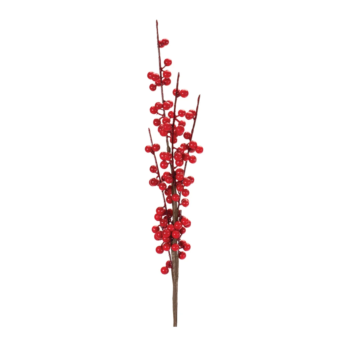 Christmas Ilex Berry Stem (Set Of 6) 27 Inch Height Red Foam and Plastic Holiday Stems for Decor by Melrose