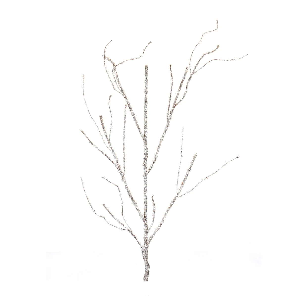 Winter Twig Branch Set of 2 – Light Green Glittered – 48.75 in Height Holiday Arrangement By Melrose