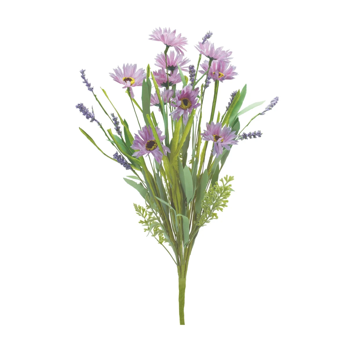 Mixed Daisy Bush – Set of 6, 20"H Faux Floral Stems by Melrose