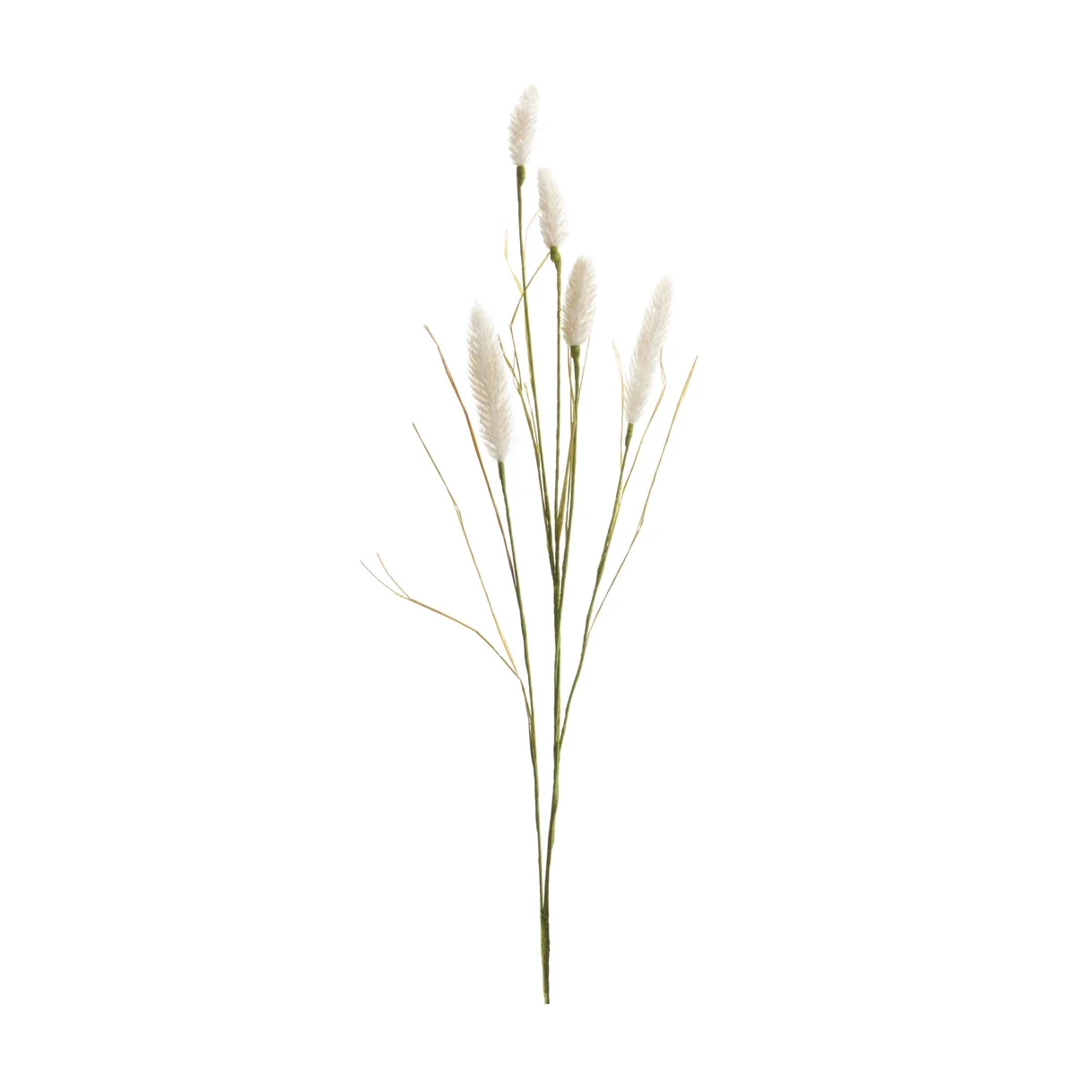 Foxtail Spray Set of 6 Plastic Green and White Stems – 33.25" For Home Floral Arrangements by Melrose