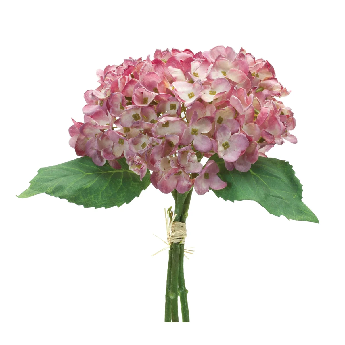 Artificial Hydrangea Stems Set of 6 Purple & Green 13" Tall by Melrose