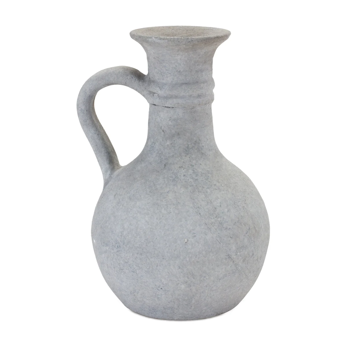 Resin Pitcher Vase – Grey Finish 9" Farmhouse Indoor Decor by Melrose