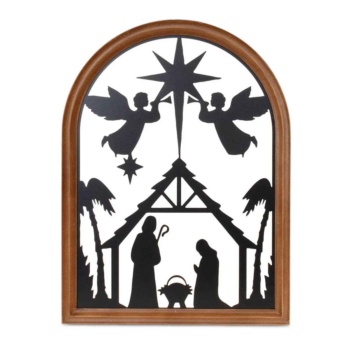 Christmas Religious Wall Decor – Nativity Metal Plaque 16 inch by Melrose