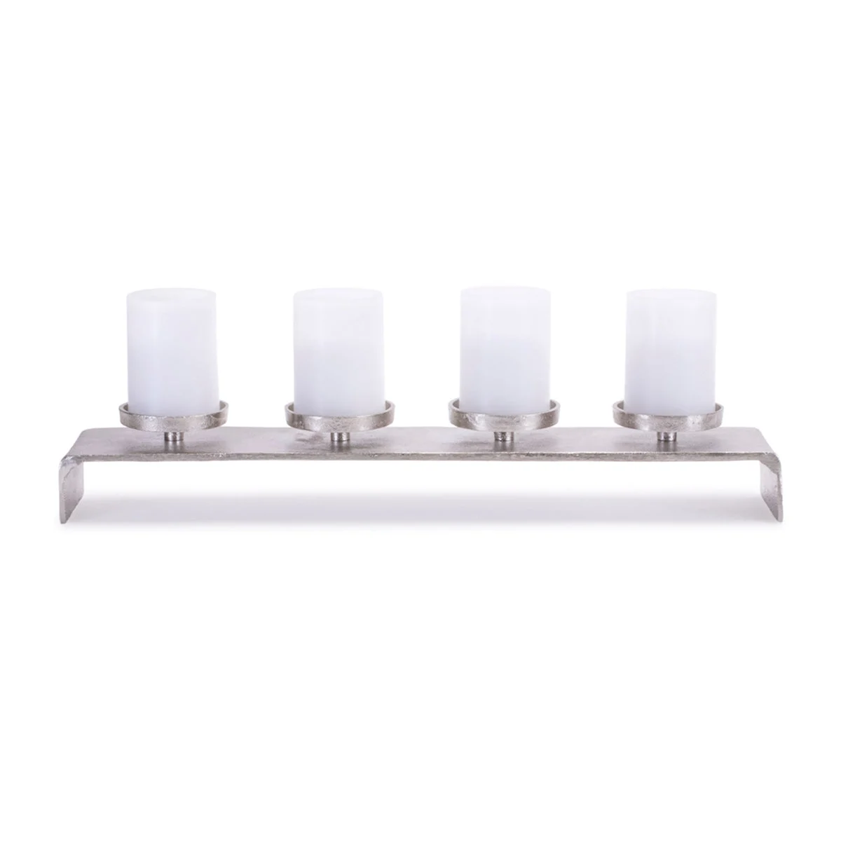 Modern Green Metal Candle Holder 22.75"L Four-Candle Design by Melrose
