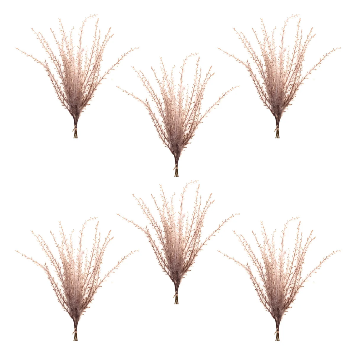 Grass Plume Bundle Set – Set of 6, 19"H Autumn & Thanksgiving Decorative Grass by Melrose
