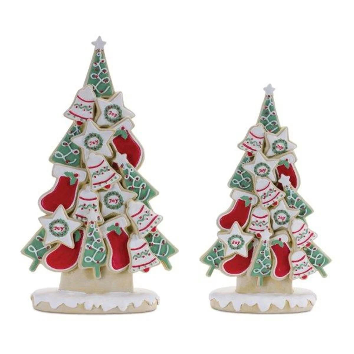Frosted Christmas Cookie Tree Tabletop Decor – Set of 2 by Melrose
