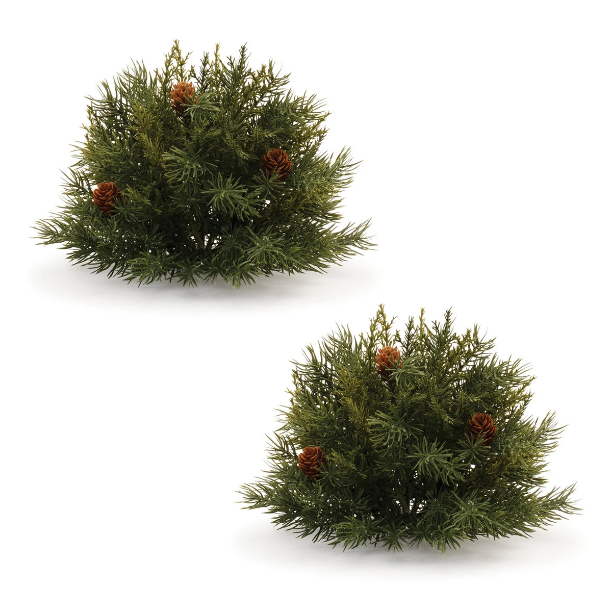 Christmas Pine Half Orb – Pinecone Plastic Decor 7" Set of 2 by Melrose