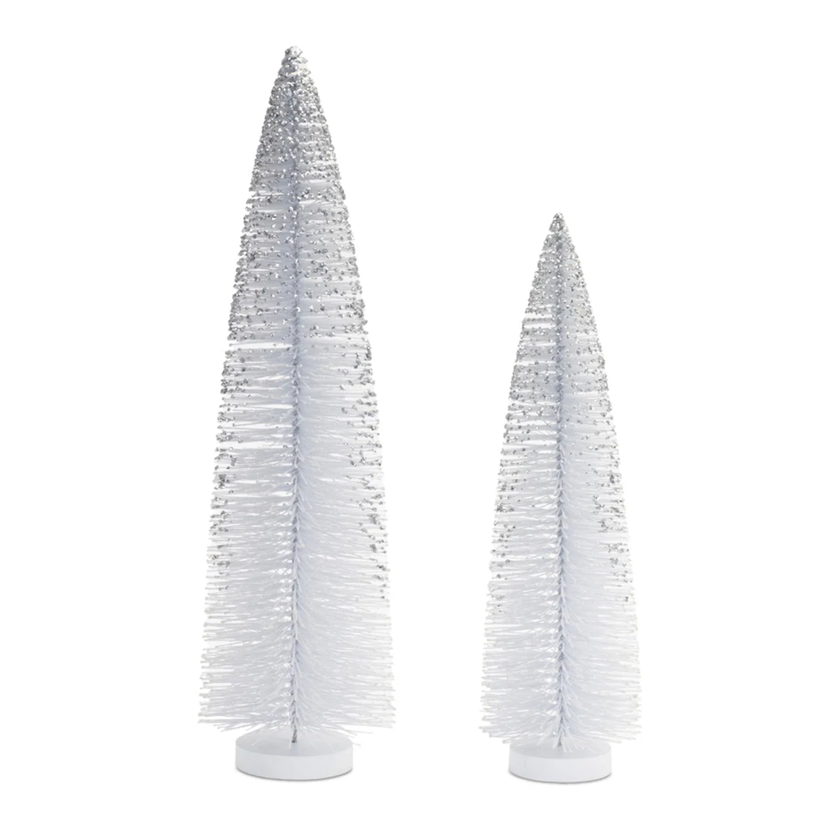 Christmas Winter Trees Bottle Brush PVC – Set of 2 by Melrose