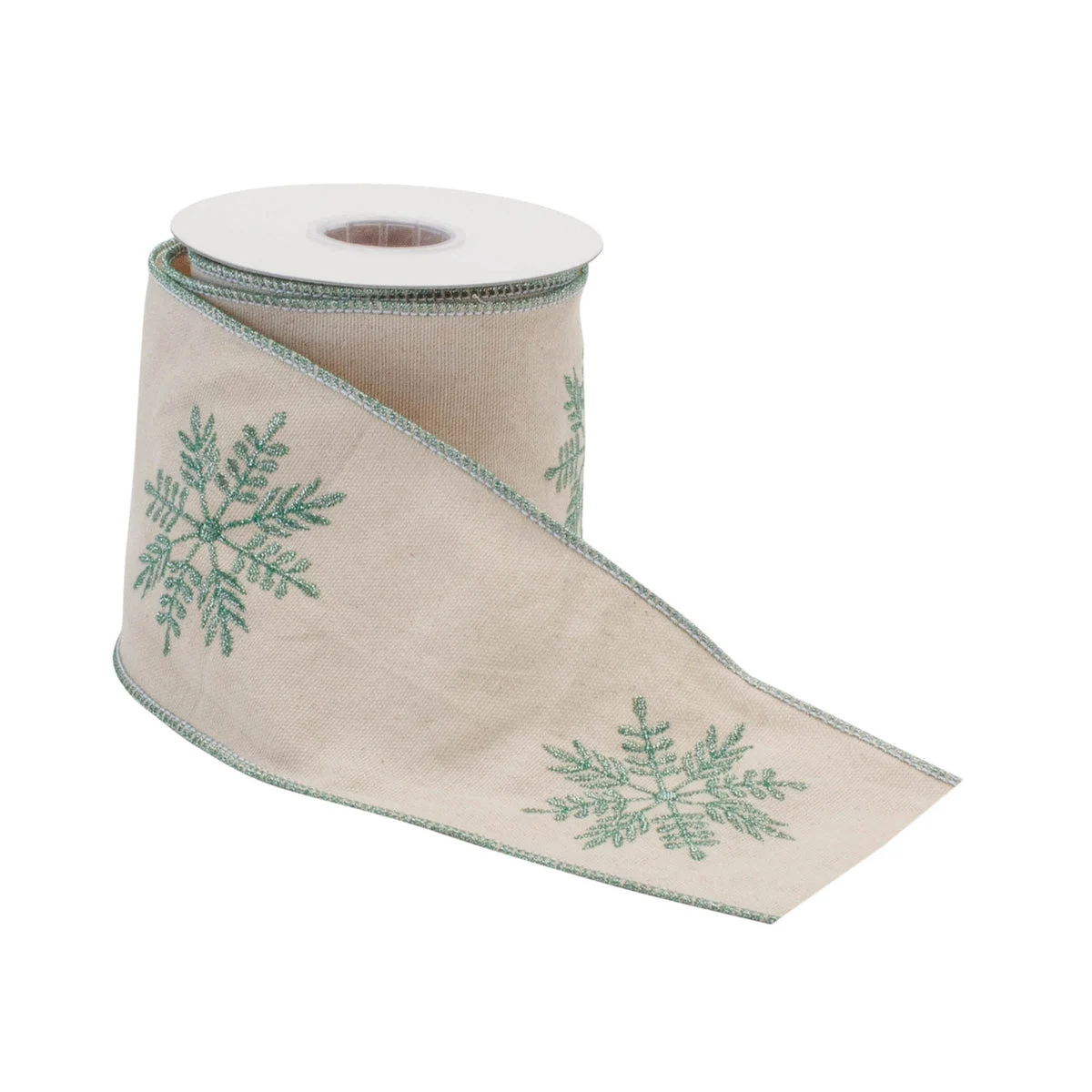 Festive Elegance Wired Cotton Ribbon – 4W x 5YD Brand Name By Melrose