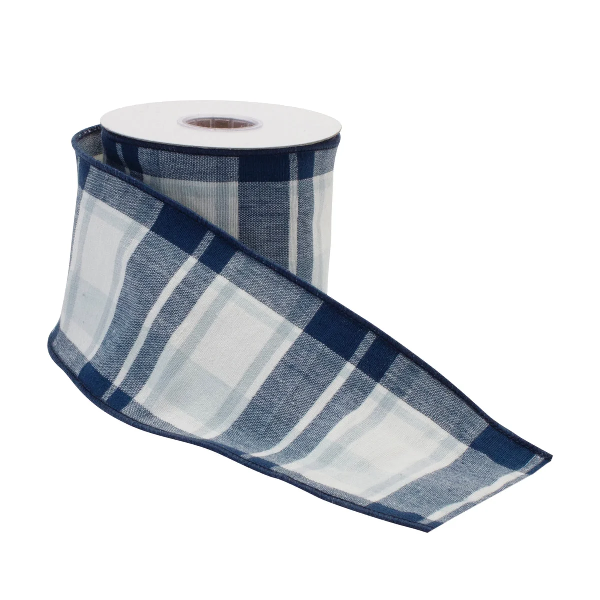 Plaid Holiday Ribbon – Wired Cotton 4W x 5YD Set of 2 By Melrose
