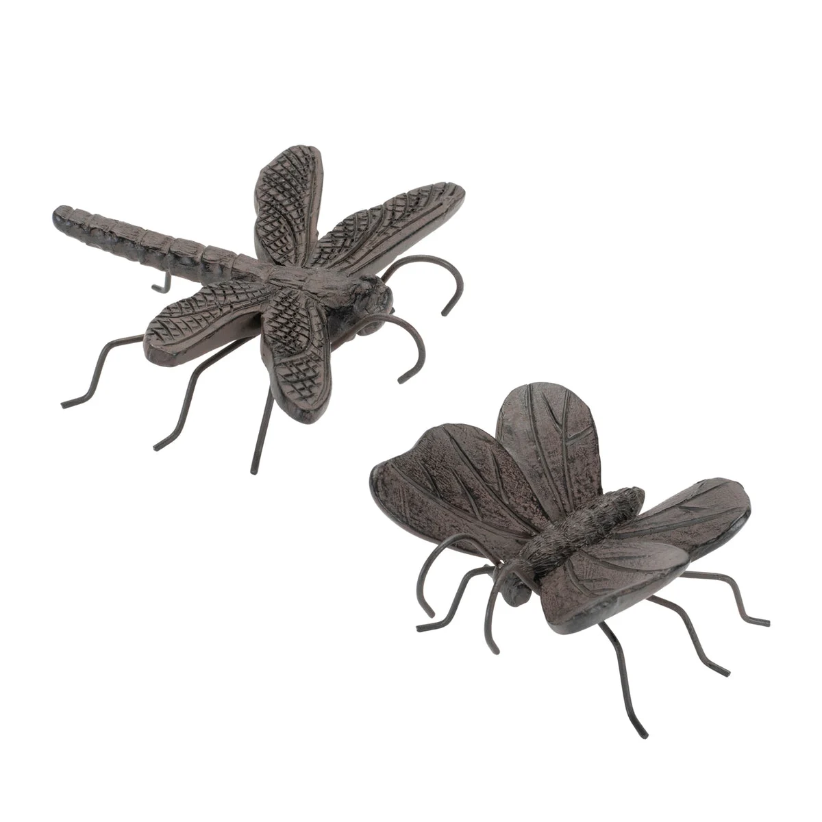 Butterfly and Dragonfly Pot Sitter (Set of 12) Decorative Garden Accents – 3" L by Melrose