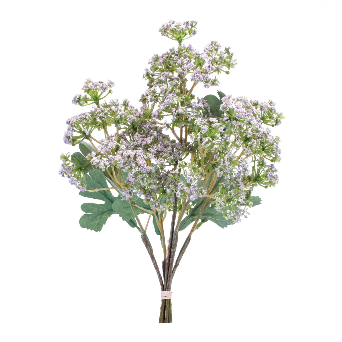 Angelica Bundle – Polyester/Plastic – 15.25 Inch Purple & Green Faux Floral Stems (Set of 2) – By Melrose