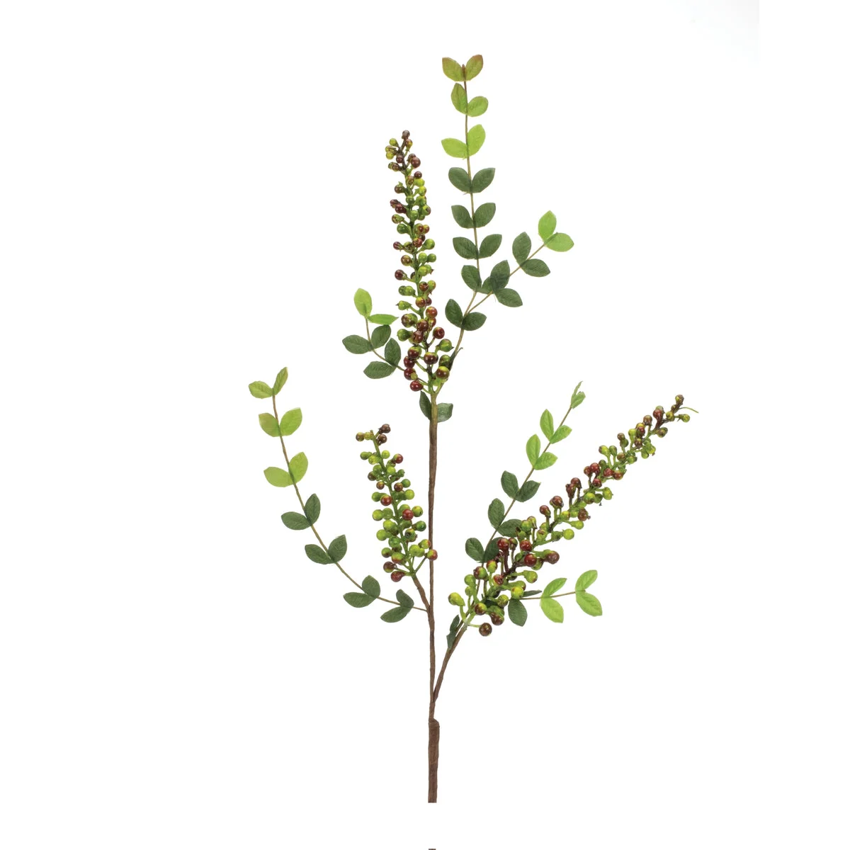 Berry Spray – Red & Green Faux Foliage – 32 Inch Decorative Stems for Vases (Set of 6) – By Melrose