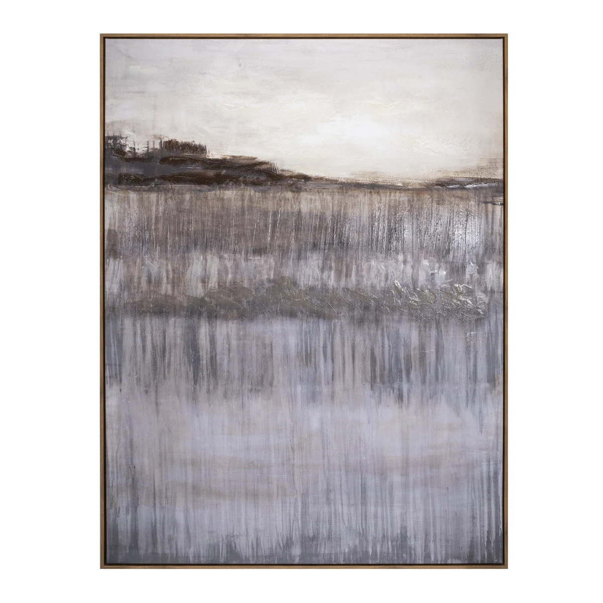 Landscape Print – Polyester/Wood – 48.75 Inch Large Brown & Beige Wall Art – By Melrose