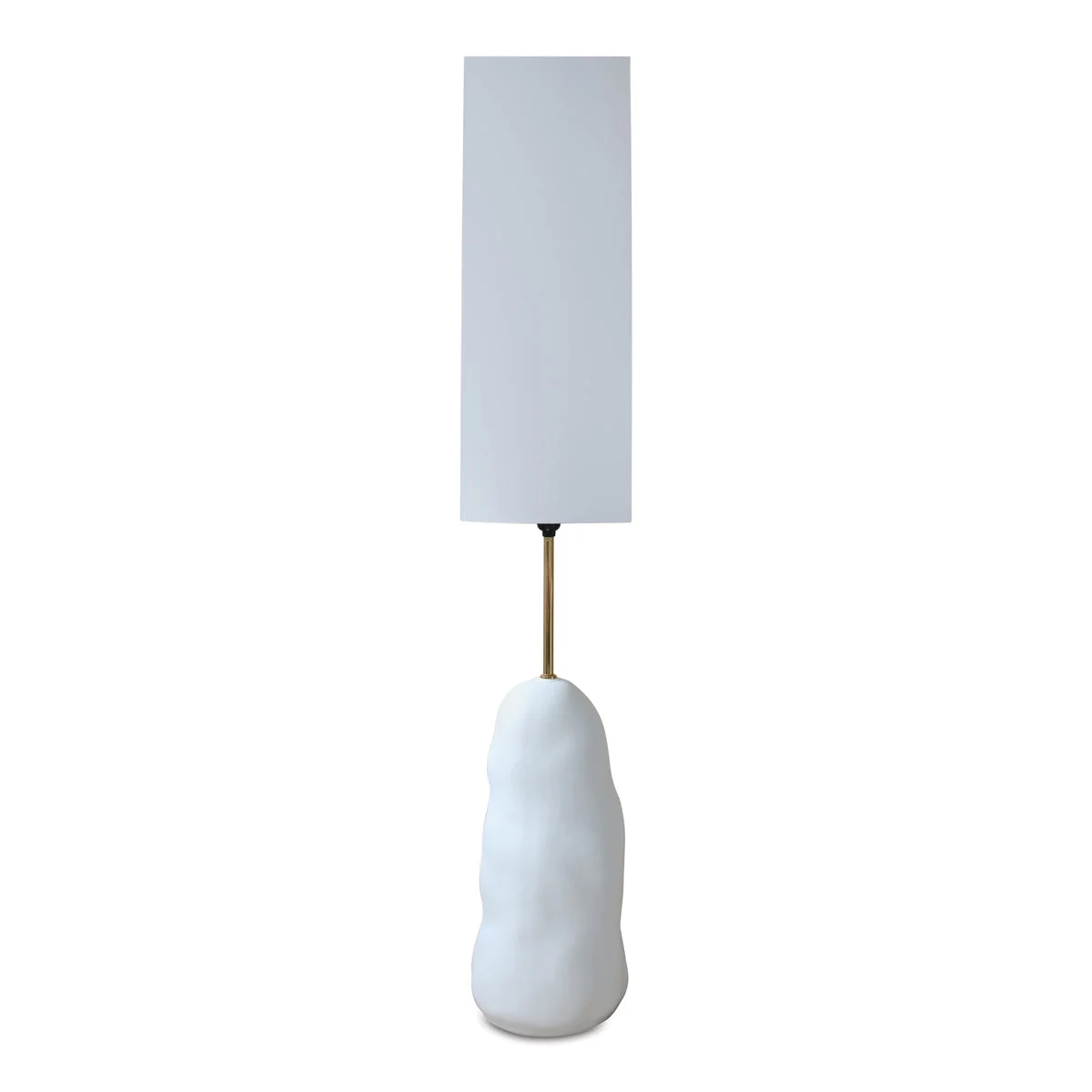 Table Lamp White Ceramic Sculptural Base 55.5"H – Modern Lighting Accent by Melrose