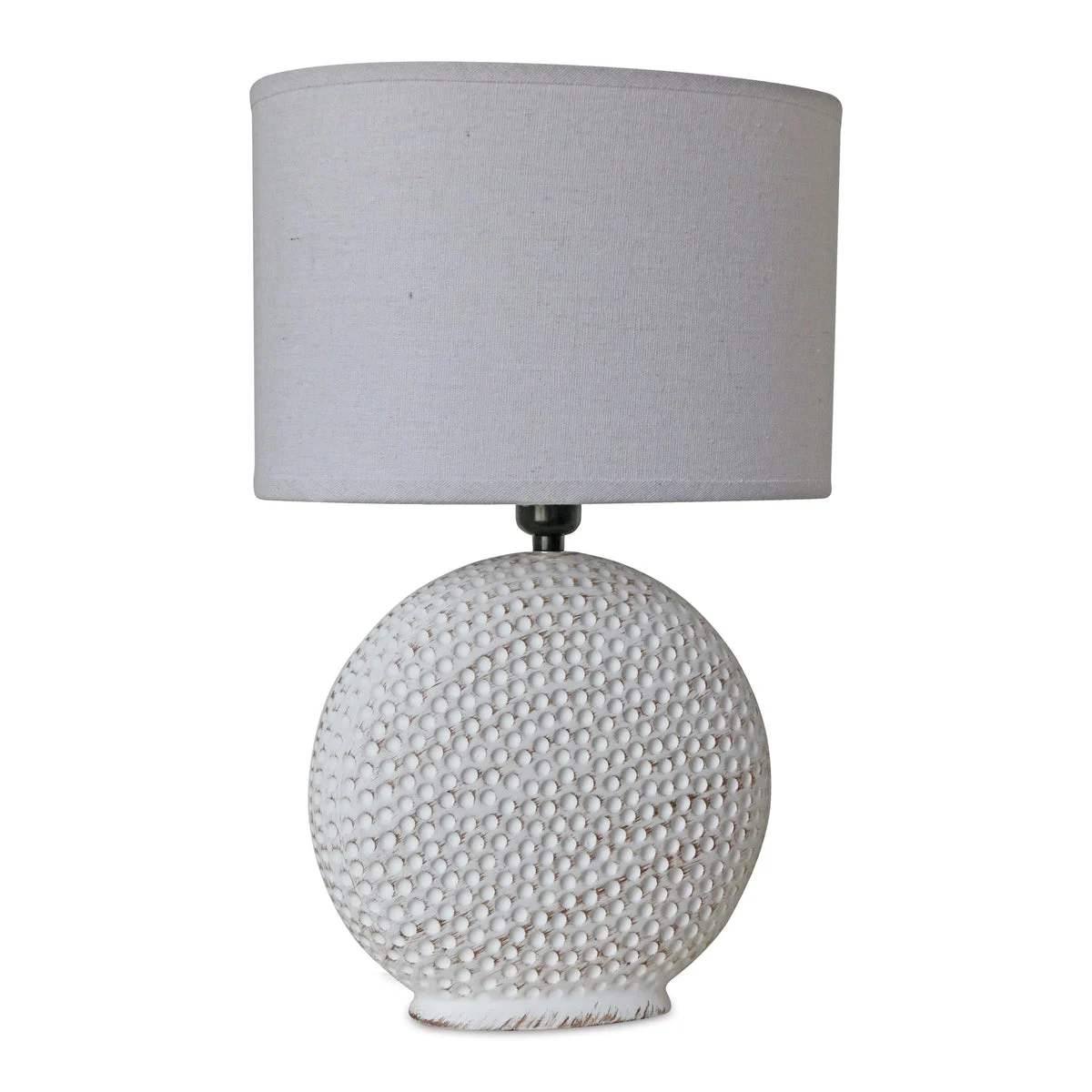 Table Lamp White and Grey Ceramic Base Modern Accent Lighting -18.5 " by Melrose