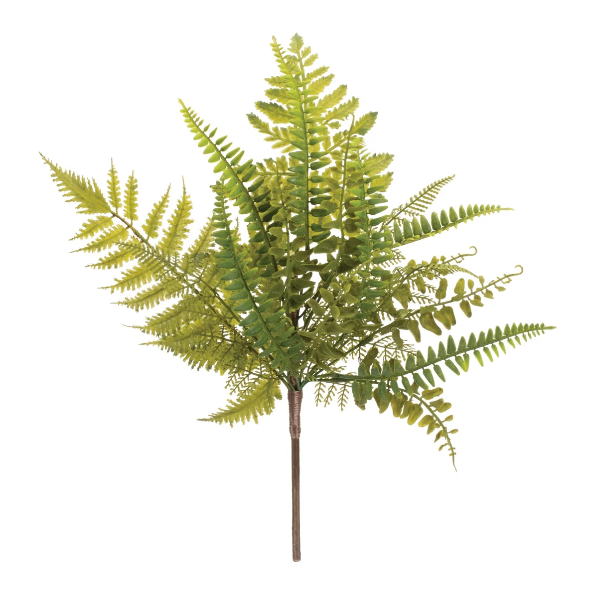 Mixed Fern Spray Green Faux Foliage Stems – Decorative Set of 6 by Melrose