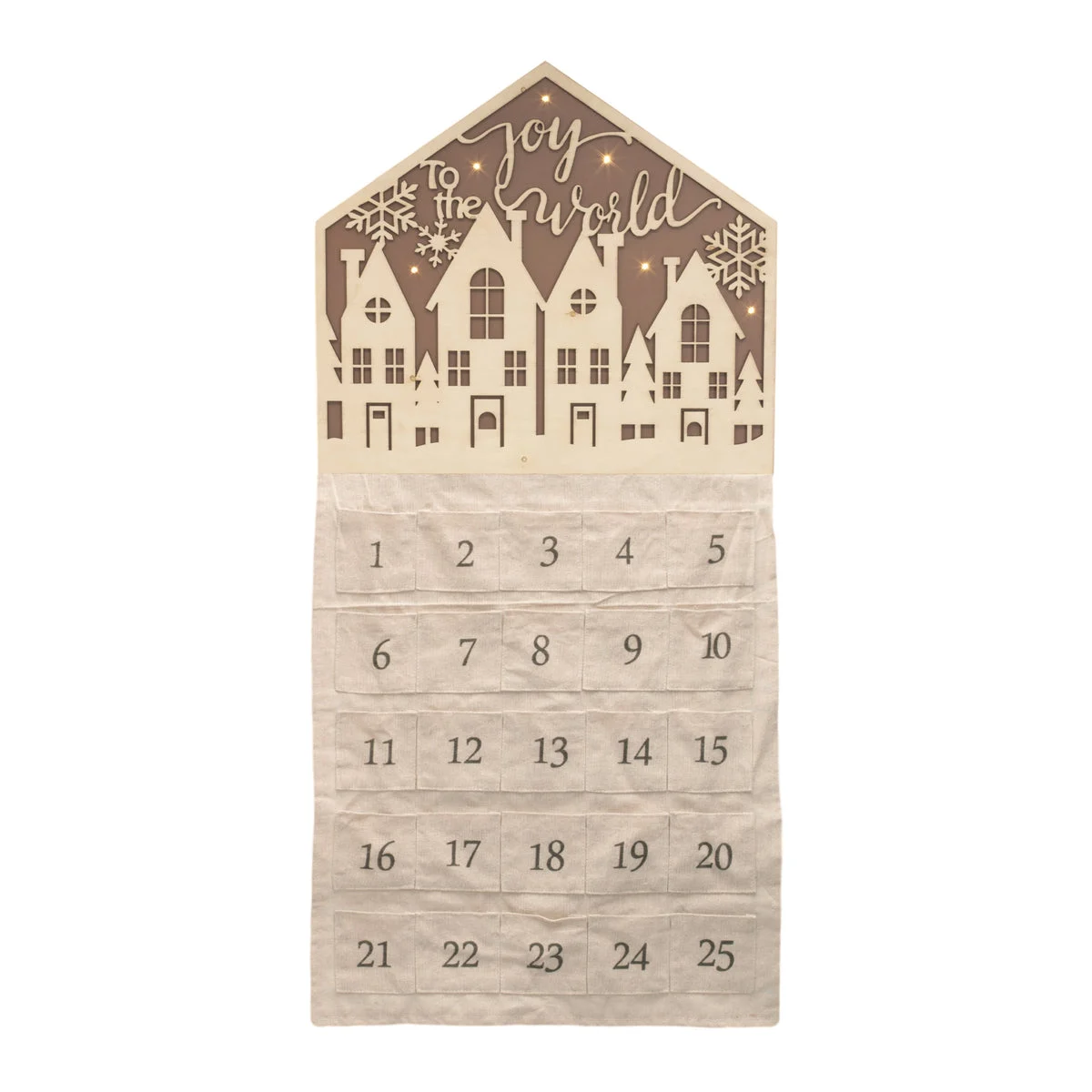 Christmas Countdown Wall Decor 34.5" Height LED Joy To The World Sign By Melrose