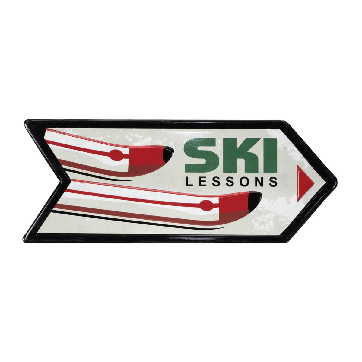 Metal Arrow Wall Signs Ski Lessons Theme –13.25" Winter Holiday Decor by Melrose