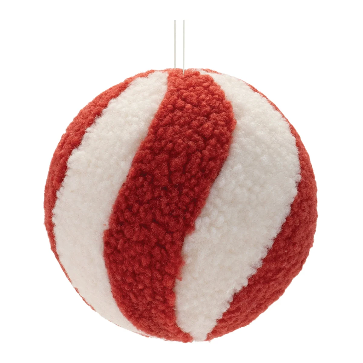 Christmas Ball Ornaments with Candy Cane Stripes 5"– Set of 12 by Melrose