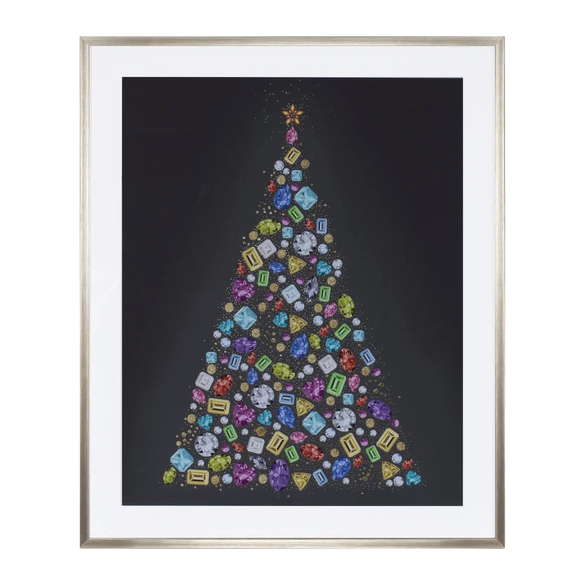 Christmas Decorative Tree Wall Print Framed Holiday Art – 23.75" by Melrose