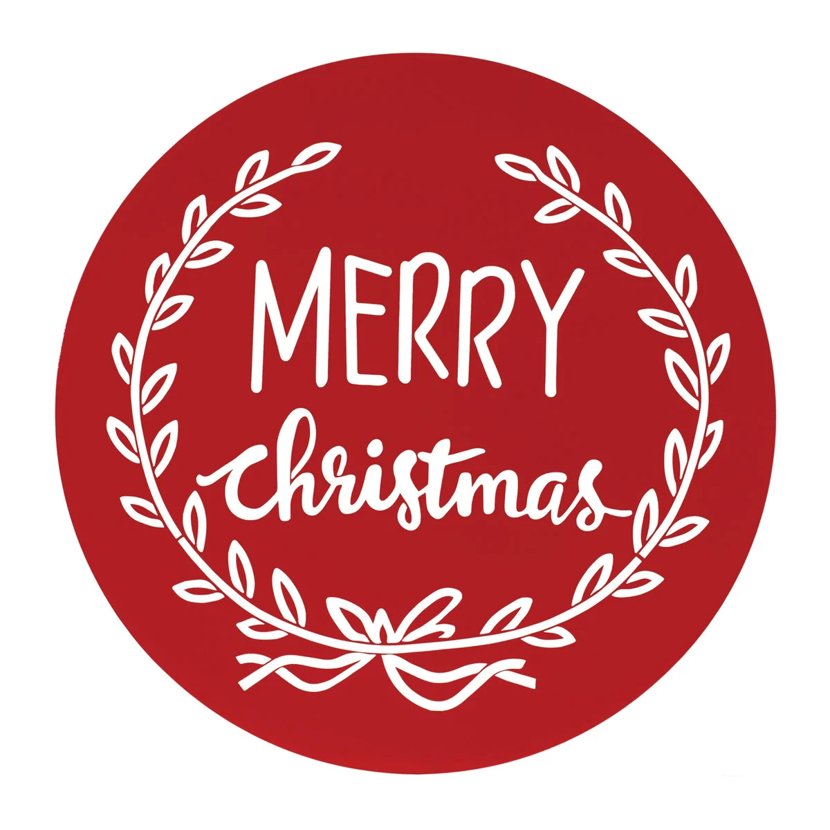 Merry Christmas Plaque Iron 20 Inch Round Wall Decor by Melrose