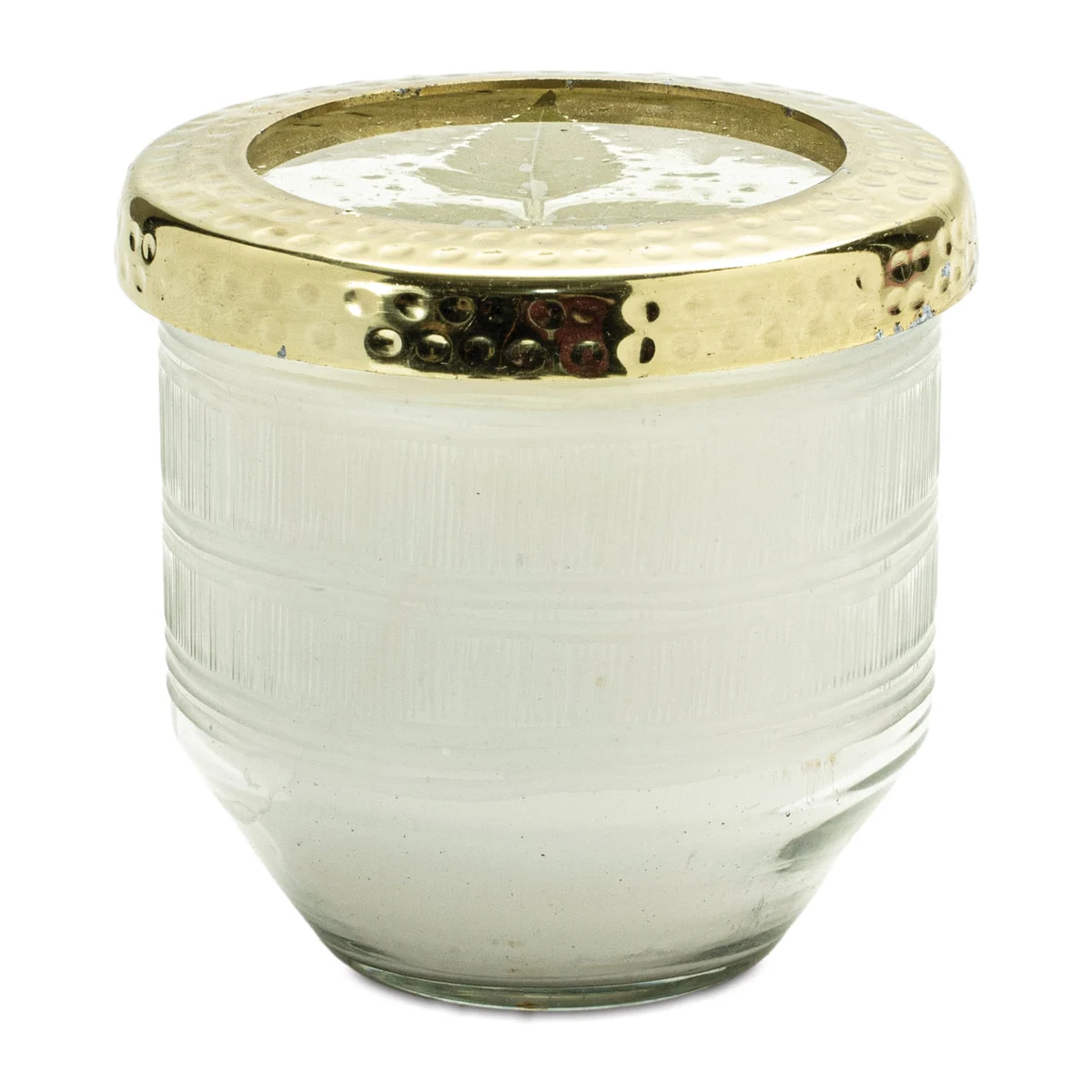 Scented Soy Candle – Glass Jar with Pressed Floral Lid – 4.25" H For Indoor Home Fragrance by Melrose