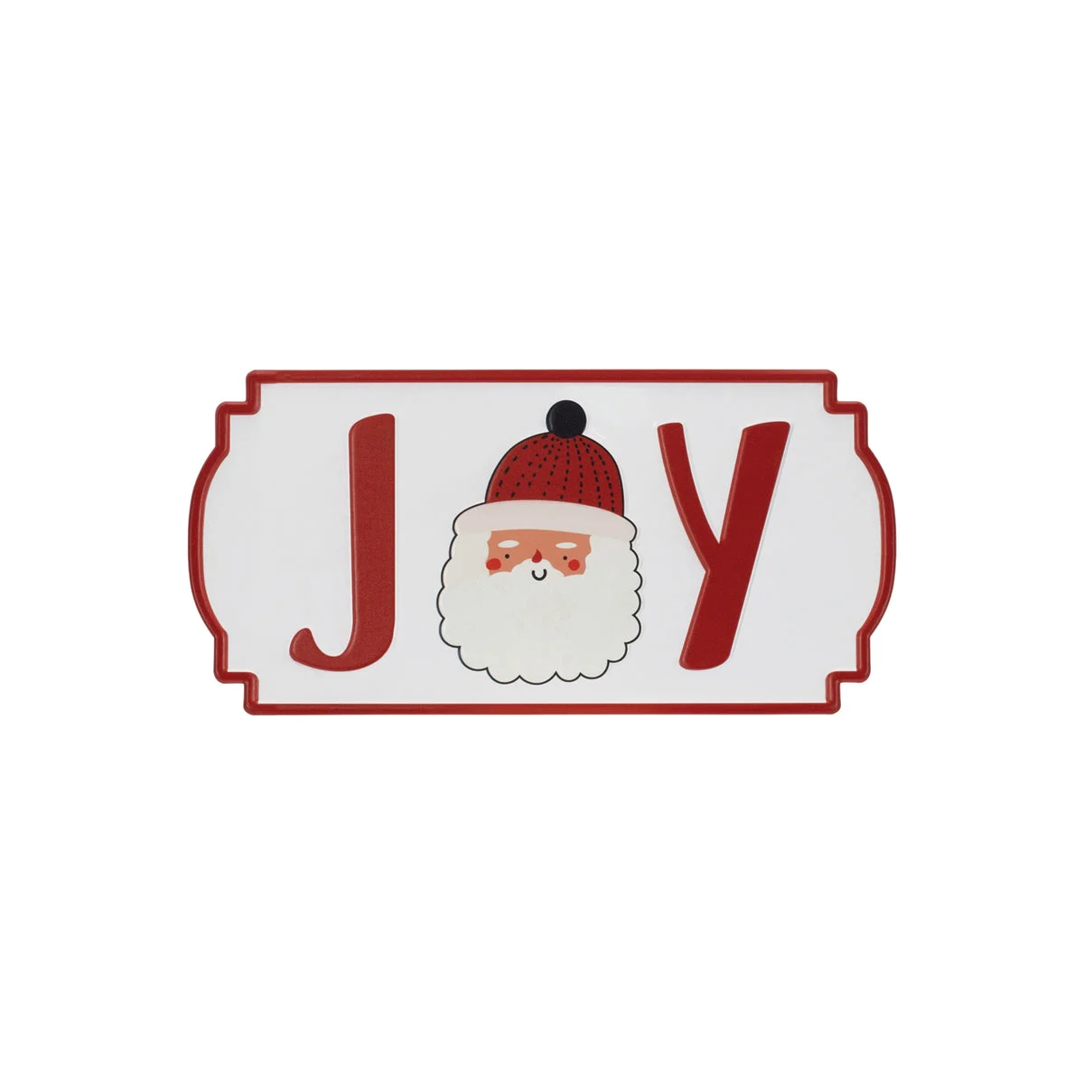 Joy Noel Believe Wall Plaques 6"H Iron White Red Green Holiday Wall Decor Set of 3 by Melrose