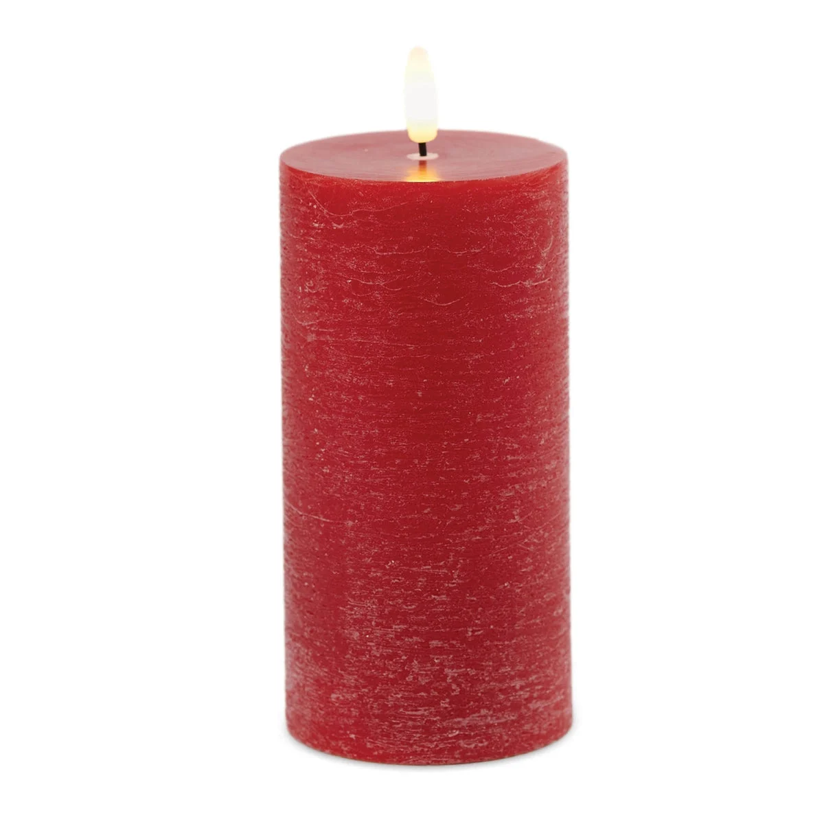 FIA Wick Pillar Candle Set 3"D x 6"H Red Wax Plastic Traditional Style Set of 2 By Melrose
