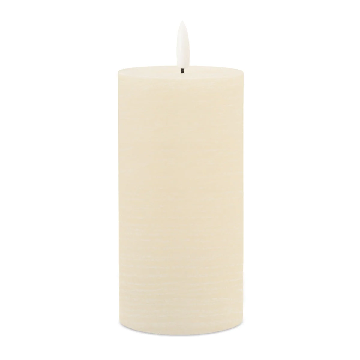 FIA Wick Pillar Candle Set 6"H Cream Wax Plastic Glam Style Set of 2 By Melrose