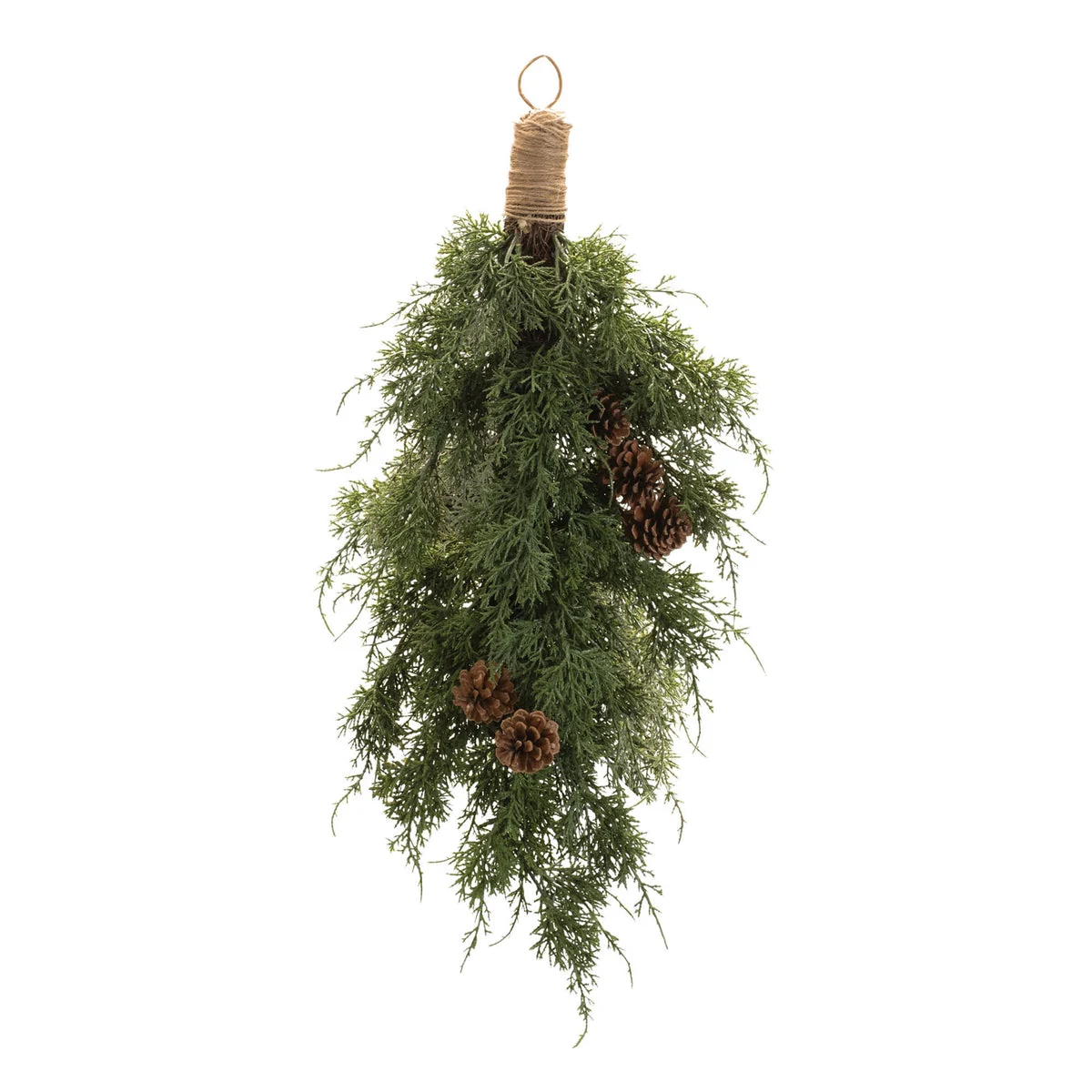 Christmas Pine Wall Swag Plastic 28" H Rustic Indoor Holiday Decor by Melrose