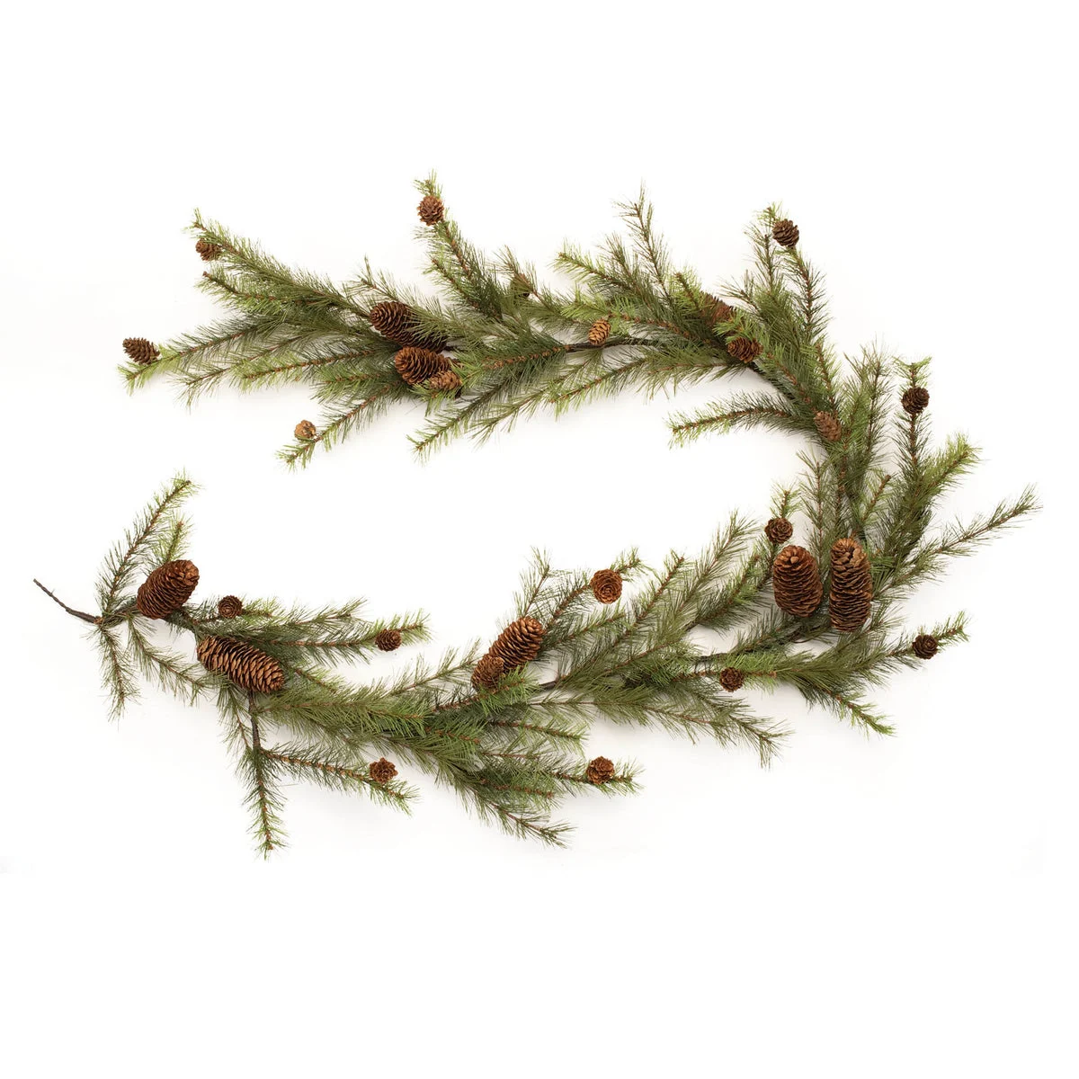 Christmas Decor Woodland Pine Garland 6' L with Natural Pinecones Farmhouse by Melrose