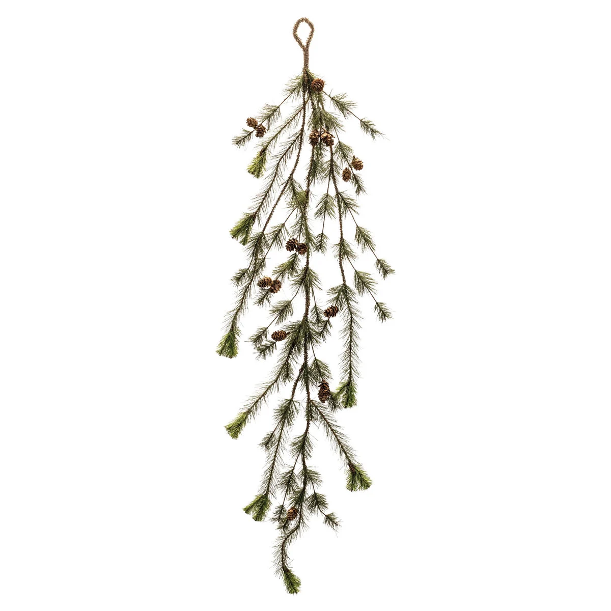 Pine and Pinecone Garland Set of 2 - 50"L Rustic Indoor Christmas Decor by Melrose